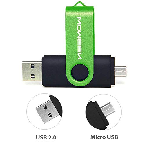 Cle USB 32 Go 2.0 pour Smartphones et Tablettes Android Micro-USB (OTG) (32 Go, Vert)