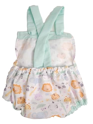 roupinha de Bebe conjunto Banho de sol Jardineira + chapeu Menino e Menina Diversas estampas (BR, Id