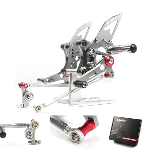 Rétroviseurs réglables Ducati 1098 848 1198 avec repose-pieds gris en aluminium premium
