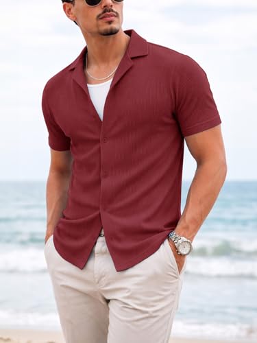 Image of Nobel Monk Men's Solid Casual Shirt |Half Sleeve | Regular Fit |Stylish Shirt for Men