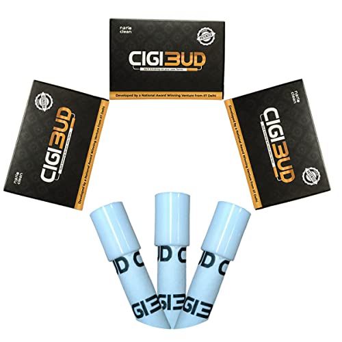 Image of NANOCLEAN GLOBAL PVT. LTD Cigibud Nanoclean Filters | Featured on Shark Tank India 2.0 | Slim Filters for Tar & Smoke Control - White Color - Pack of 3-90 Filters