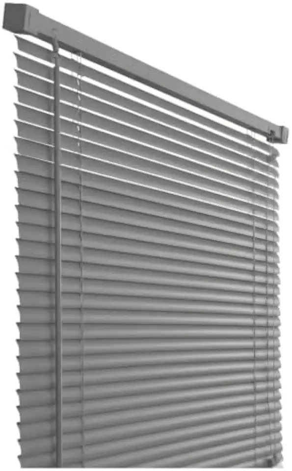Persiana Horizontal Cortina PVC 120x130cm para Cozinha Quarto Banheiro Escritório Branca (CINZA)
