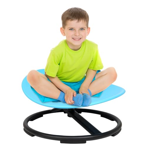 ITEFDTUTNE Sensory Swivel Chair for Autistic Kids - Sit and Swivel Chair for Kids, Toddler ADHD Training Body Coordination Autism Sensory Product, Blue