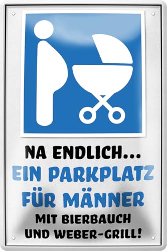 Cartel de chapa divertido con texto 