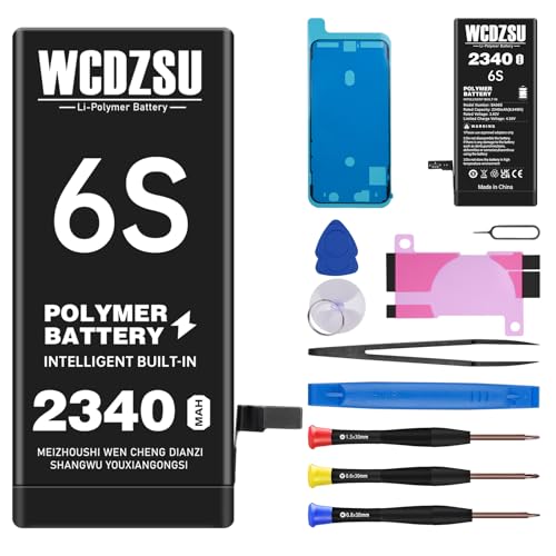 WCDZSU Battery Replacement for iPhone 6S 2340mAh High Capacity New 0 Cycle Lithium Polymer Battery for iPhone6S with Complete Fix Tools Kit Model A1633 A1688 A1700