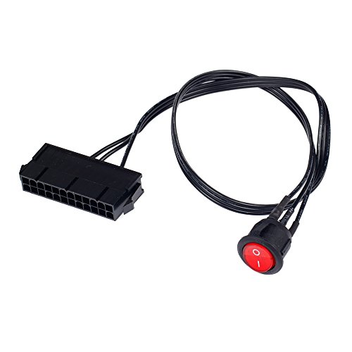 BAQI 24-Pin Female ATX PSU Power Supply Starter Tester Start up Jumper ON/Off Switch