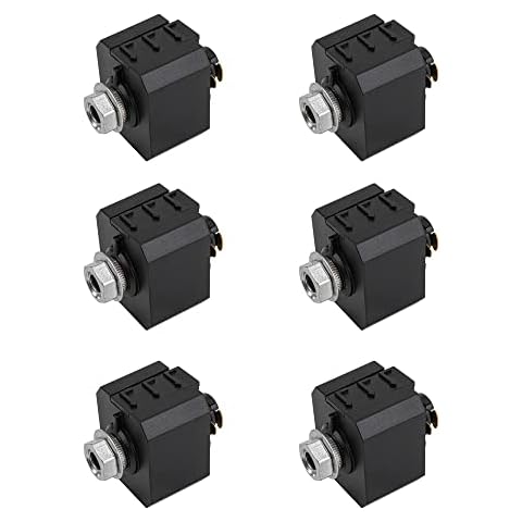 KAYYELAMP Set of Six H-Type Single Circuit 3-Wire Track Adapter Light Fittings Track Accessories Standing Finish for Stage Lighting DIY Halo System Compatible Parts Black Tracking Connectors Cover