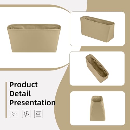 Image of DGAZ Purse Organizer Insert Fits Neverfullbag Mini /PM /MM /GM,Silk Bag Organizer,Luxury Handbag & Tote Shaper(MM, S2 trench)