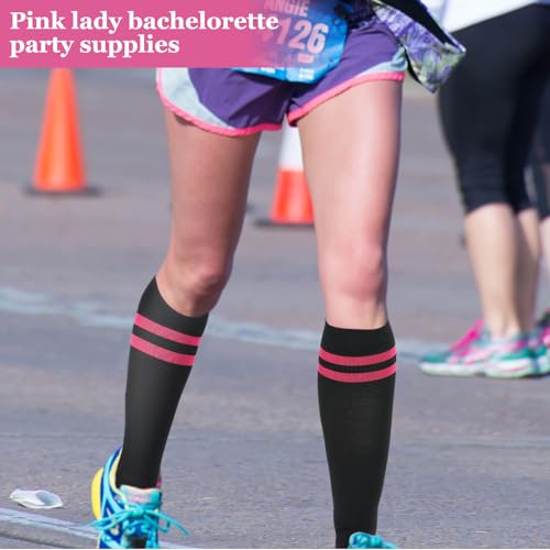 Foaincore 60 Pairs Breast Cancer Socks Bulk for Women Pink Ribbon Football Knee High Socks Breast Cancer Awareness Accessories Athletic Softball Volleyball Sport Gifts 5