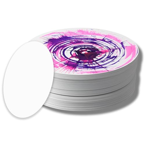 Jovial & Joyful Spin Art Refill Paper for Spin Machine 40 Round Cards Spin and Spiral Art Station Refill Paper Craft Thick Paper