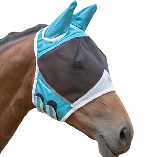 AYNKH Fliegenmaske für Pferd, Fliegenmaske für Pferd, UV-Schutz, geeignet für