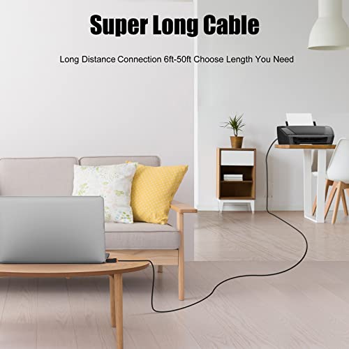 Best Offer SNANSHI Printer Cable 15 Feet, USB Printer Cable USB 2.0 Type A Male to Type B Male Scanner Printer Cord Compatible with HP, Canon, Lexmark, Epson, Dell, Xerox, Samsung etc - Image 6
