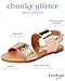 bebe Girls Sandals - Big girl and Toddler Girl Sandals with Durable Leather and Glitter Straps, Summer Dress Shoes for Girls, Size 4 Big Kid, Rose Gold