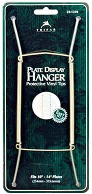 Tripar Plate Hanger Clear Plastic Coated Adjusts10" To 14" Dia. Carded