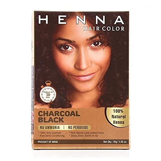 HENNA HAIR COLOR 30 Minute Enriched with Herbs Semi Permanent Powder - Harsh Chemical Free for Men and Women (Charcoal Black Hair Dye)