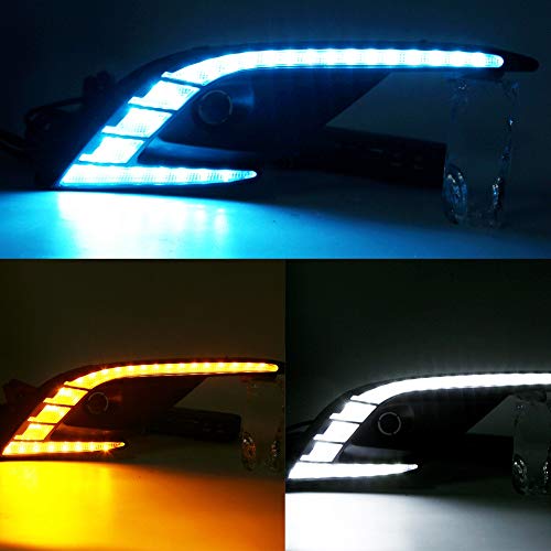 Luz de Circulação Diurna, 1 par LED de Luz de Circulação Diurna para Carro Lâmpada Indicadora de Dir