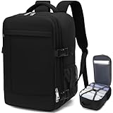 Lossga Mochila Viaje Cabina Avion 55x40x20 Mochilas de Viaje Pequeña Equipaje de Mano Bolsa Maleta Cabina con Bolsillo Antirrobo