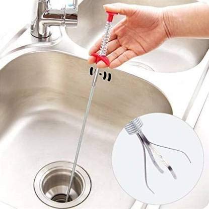 My Machine Flexible Hair Catching Sink Overflow Drain Cleaning Drain Clog Water Pipe Sink Cleaner Snake Unblocked Kitchen Bath Rod Hair Remover,Cleaning Claw for Sinks Good Length(24 Inch, 2 Feet)