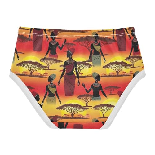 Joisal African Women Art Sun Toddlers Underwear Floral 2t Cotton Little Girl Panties Fancy Underpants Briefs2
