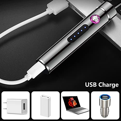 Punvot Elektro Lichtbogen Feuerzeug, Mini USB Feuerzeug mit Geschenkbox Elektro Feuerzeuge Plasma Feuerzeug Flammenlose… – Bild 6