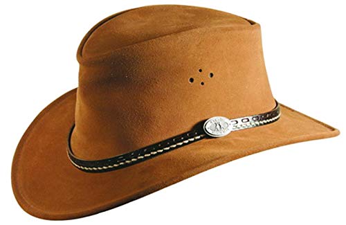 KAKADU Traders Suede Leather Hat New Mainlander 5H23 Black