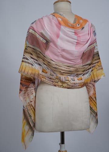 Image of VIC Cotton Modal Digital Print Scarf for Women | Digital Print Designer Stole | Soft Lightweight Luxury Wrap | Premium Cotton Modal Blend | 55 x 170 cm | VIC-SM-DP5517