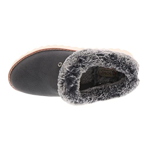 Skechers Bobs Mountain Kiss Winter Rock Womens Slipper 6 BM US Charcoal