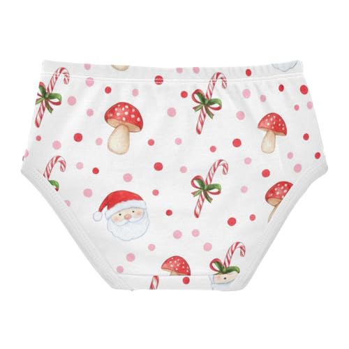 Christmas Mushroom Polka Dots Girl Panties Cute Toddler Underwear Custom Cotton Bright Briefs Underpants 2t2