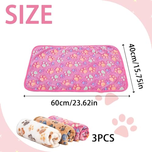 3 Stück Katzendecke, 40X60 cm Katzendecke Für Katzen, Kuscheldecke Hund Waschbar Und Flauschig Weiche Und Warme Decken Haustiere für Kleine Mittlere Hunde Katzen Haustierdecke Schlafmatte
