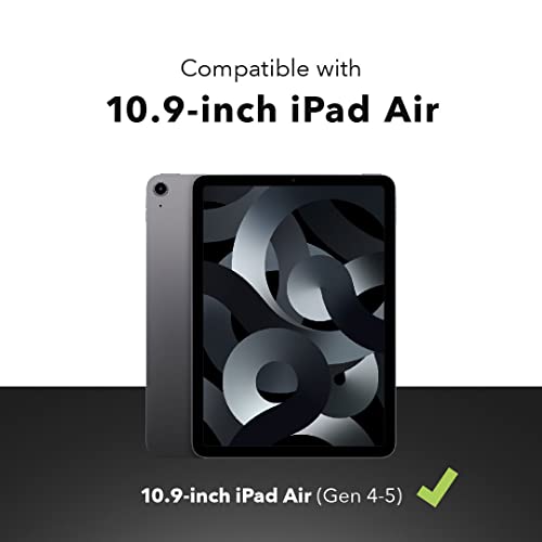 Image of ZAGG Pro Keys Detachable Case and Wireless Keyboard for iPad Air 11 inch (M3) / (M2) / 10.9 inch (Gen 4, Gen 5) - Bluetooth Pairing, Backlit Laptop-Style Keys, Apple Pencil Holder, Black