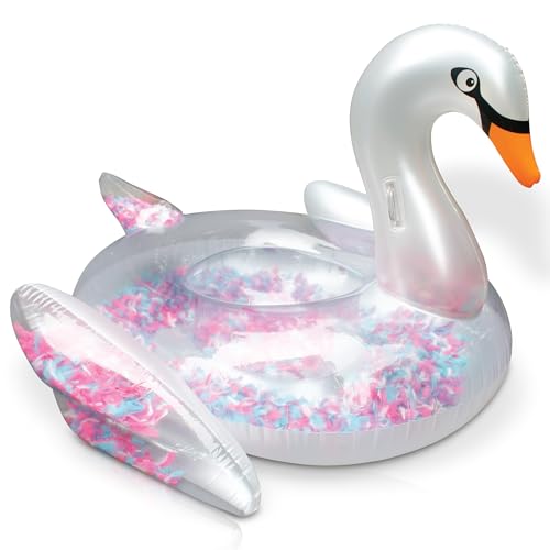 ONBEST aufblasbares XXXL Schwimmtier mit Federn – 183x162x117 cm – Wassertier zum Aufblasen für Erwachsene & Kinder 14+ – Highlight an Pool & Strand für Spaß im Wasser – Badetier Luftmatratze ONBEST aufblasbares XXXL Schwimmtier mit Federn – 183x162x117 cm – Wassertier zum Aufblasen für Erwachsene & Kinder 14+ – Highlight an Pool & Strand für Spaß im Wasser – Badetier Luftmatratze