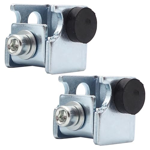 NIYANGLE 2 piezas Tope Puerta Corredera de Acero Anticolisión para Puertas Automáticas Fijación Sólida con Almohadillas de Goma Instalación Fácil y Silenciosa para Vidrio Deslizante