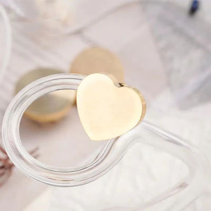 Miniatura 3 de 1 sello de cera en blanco de 0.984 in1 pulgada en forma de corazón, cabezas de sello de cera con 1 mango de madera universal en blanco para