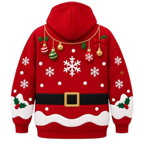 Christmas Pet Carrier Hoodie for Women 2026 Unisex Sweatshirts with Pocket - image 6