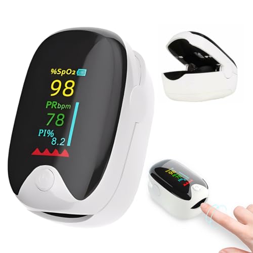 Tomedeks 2 Piezas Monitor De Oxígeno En Sangre, LED No Invasivo, Medidor De Oxígeno No Invasivo En Sangre
