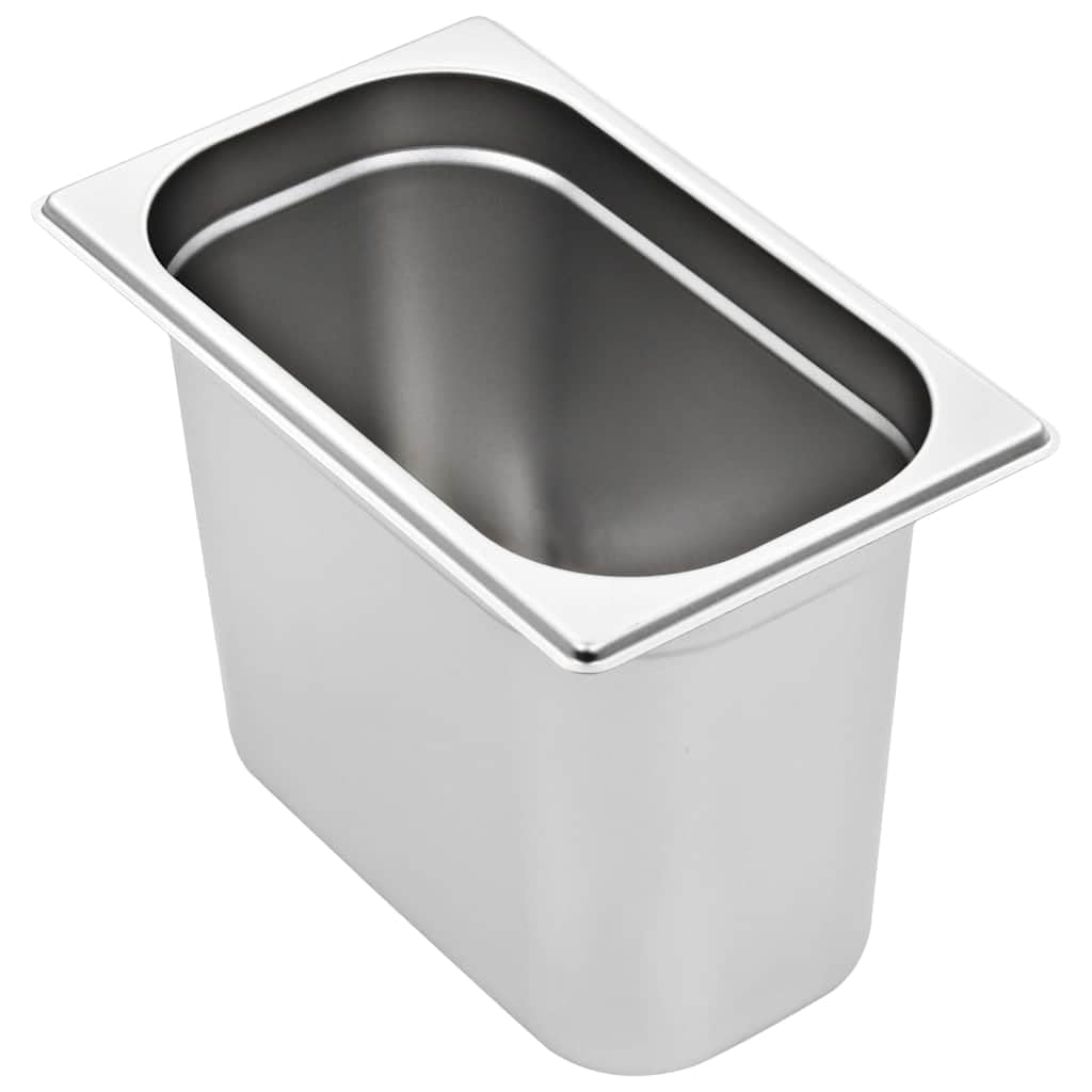 Gastronormbehälter 4 Stück GN 1/4 200 mm Edelstahl Stapelbar