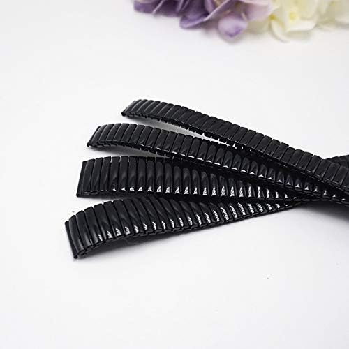 Fashion Watch Straps Metal Stretch Watch Straps Watchbands 12mm 14mm18mm 20mm Watchband Sturdy Watch Band (Color : Black, Size : 14mm)