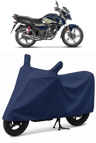 Image of Shield Heavy Duty Bike Cover for Honda SP125 | All-Season, Tear-Proof Fabric | with Side Mirror Pocket & Buckle Belt | SP 125 Bike Cover
