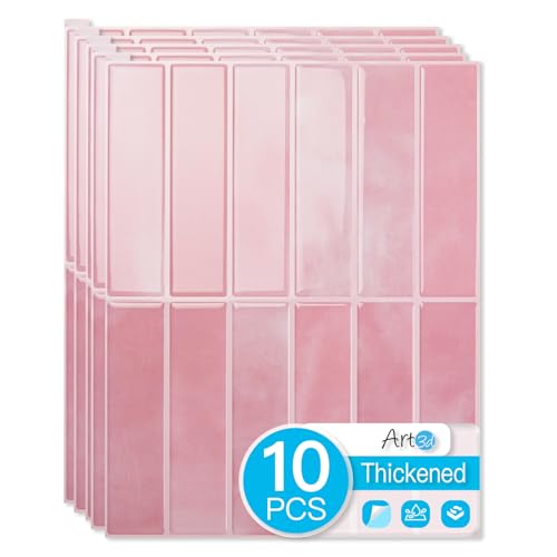 Art3d 11.4 x 9 Inch Heavy-Duty Peel and Stick PVC Backsplash for Home Dcor 10-Pack PVC Wall Tiles for Kitchen Countertop Pink Marble