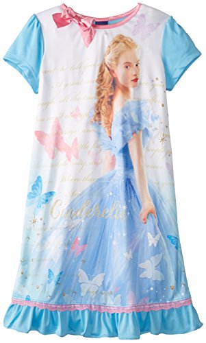 Disney Big Girls' Cinderella Live-Action Nightgown, Multi, 10