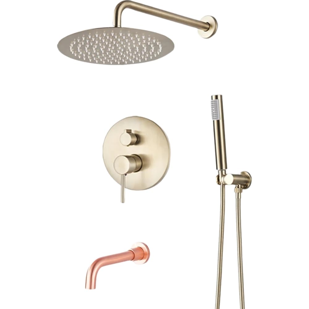 Ensemble de douche or brossé pour créer un espace spa à la maison - 8