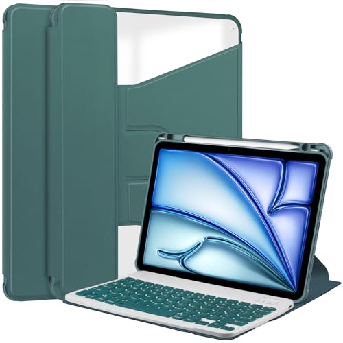 Protège écran iPad Air 11 2024 M2 étui anti-rayure avec rabat rigide