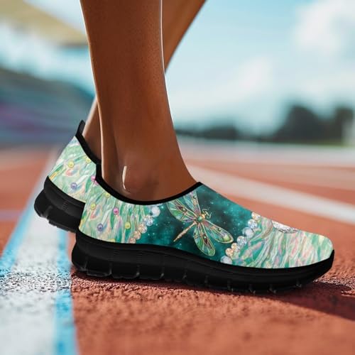 Image of Womens Slip On Walking Shoes Non Slip Loafer Breathable Holiday Travel Shoe Lightweight Casual Low Top Sneakers SizeUS 5.5-11.5