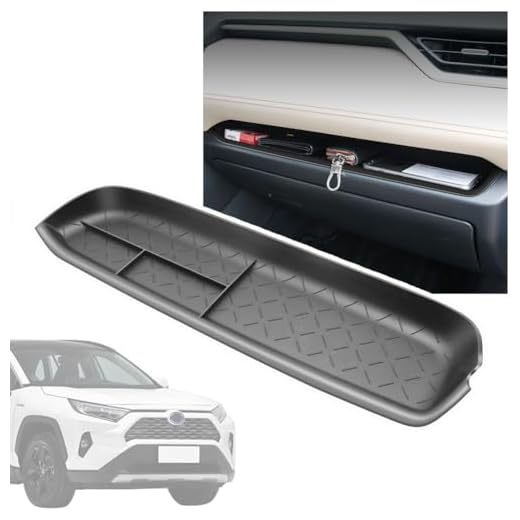 kenddeel Center Console Organizer Tray,Passenger Storage Organizer Mat,Glove Box Storage Organizer Tray Compatible with Toyota RAV4 2022 Accessories 2024-2019
