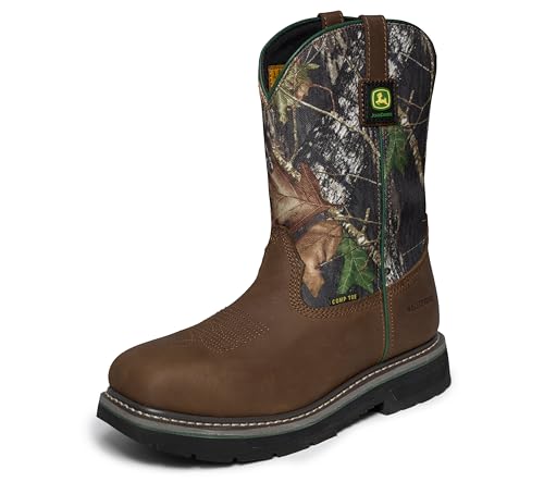 Skechers Men's John Deere Rowood, Mossy Oak Shaft, Comopsite Toe Waterproof Wellington Western Boot, CAMO, 11