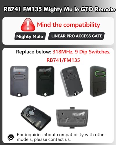 Télécommande RB741 Mighty Mule ouvre-portail GTO 318MHz