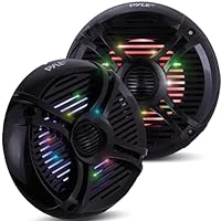 Pyle Marine Luidsprekers - 2-Wege Waterdichte Speakers- Buitenluidsprekers- Weerbestendige Stereo Geluidssysteem - 100 Watt - Slank Ontwerp - 1 Paar - Zwart