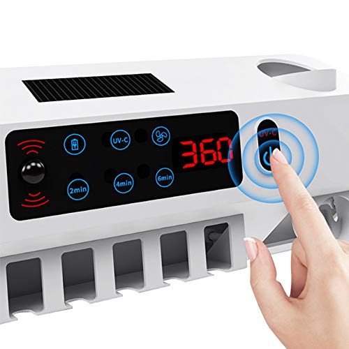 Toothpaste Dispenser Holder 3-in-1 Toothbrush Holder Toothbrush Disinfectant Cleaning Agent Storage Sanitizer with Magnetic Sensor