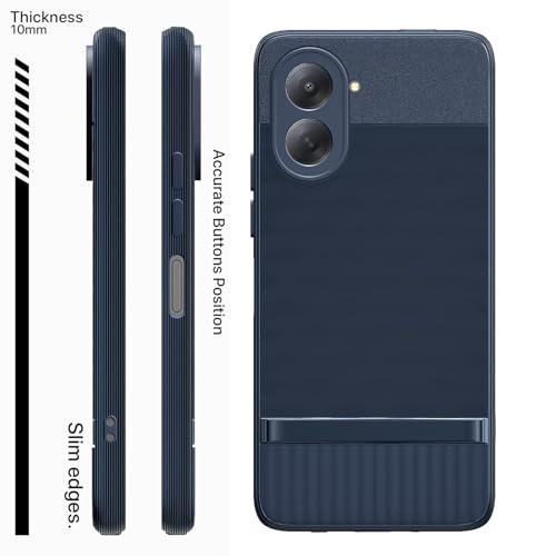 Image of Pikkme Back Cover for Redmi A7 Camera Protection 3D Hexa Cube Design Silicone Protective Bumper Case (Blue)