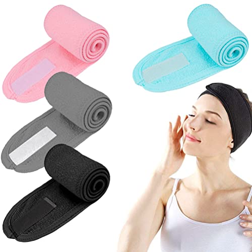 Set di 4 fasce per trucco,fascia per capelli da